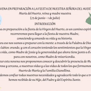 DÍA 1: NOVENA EN HONOR A LA VIRGEN DEL HUERTO