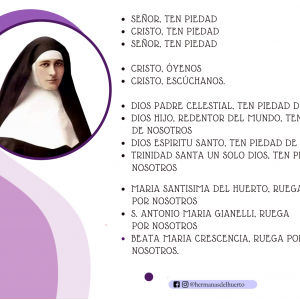 LETANIAS A LA HNA CRESCENCIA