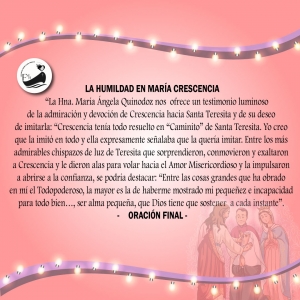 NOVENA A LA BEATA MARÍA CRESCENCIA  SEGUNDO DÍA  JUEVES 12 DE MAYO