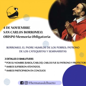 4 DE NOVIEMBRE  SAN CARLOS BORROMEO, OBISPO