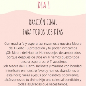 Primer día de la Novena