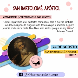 24 DE AGOSTO: SAN BARTOLOMÉ, APÓSTOL